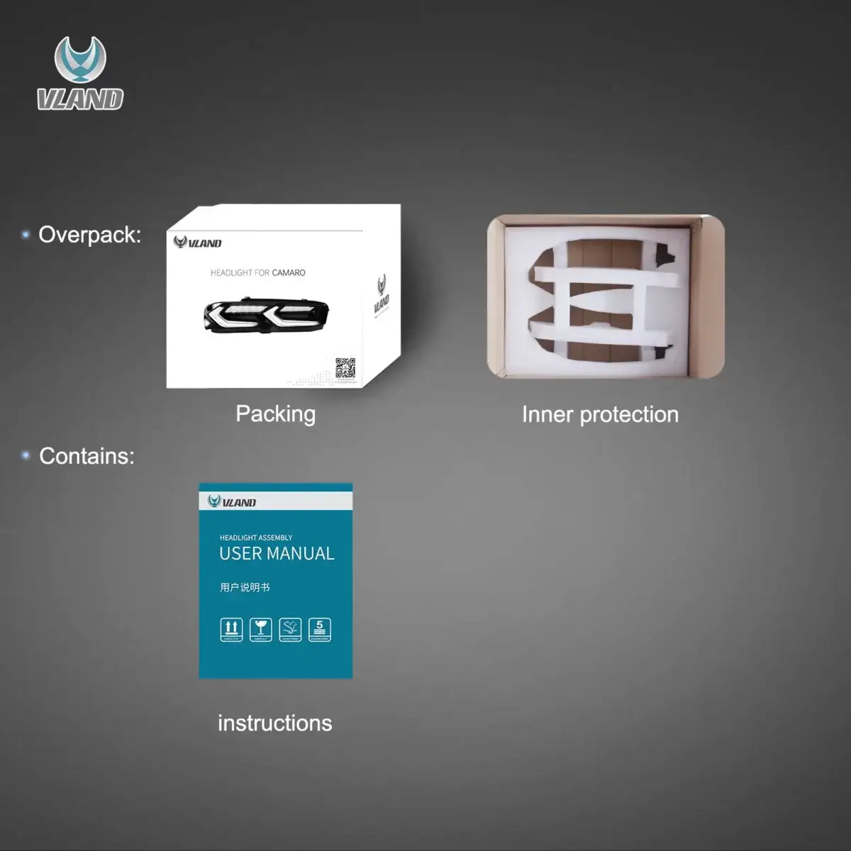 19-24 Chevrolet Camaro Vland C8 LED Tail Lights