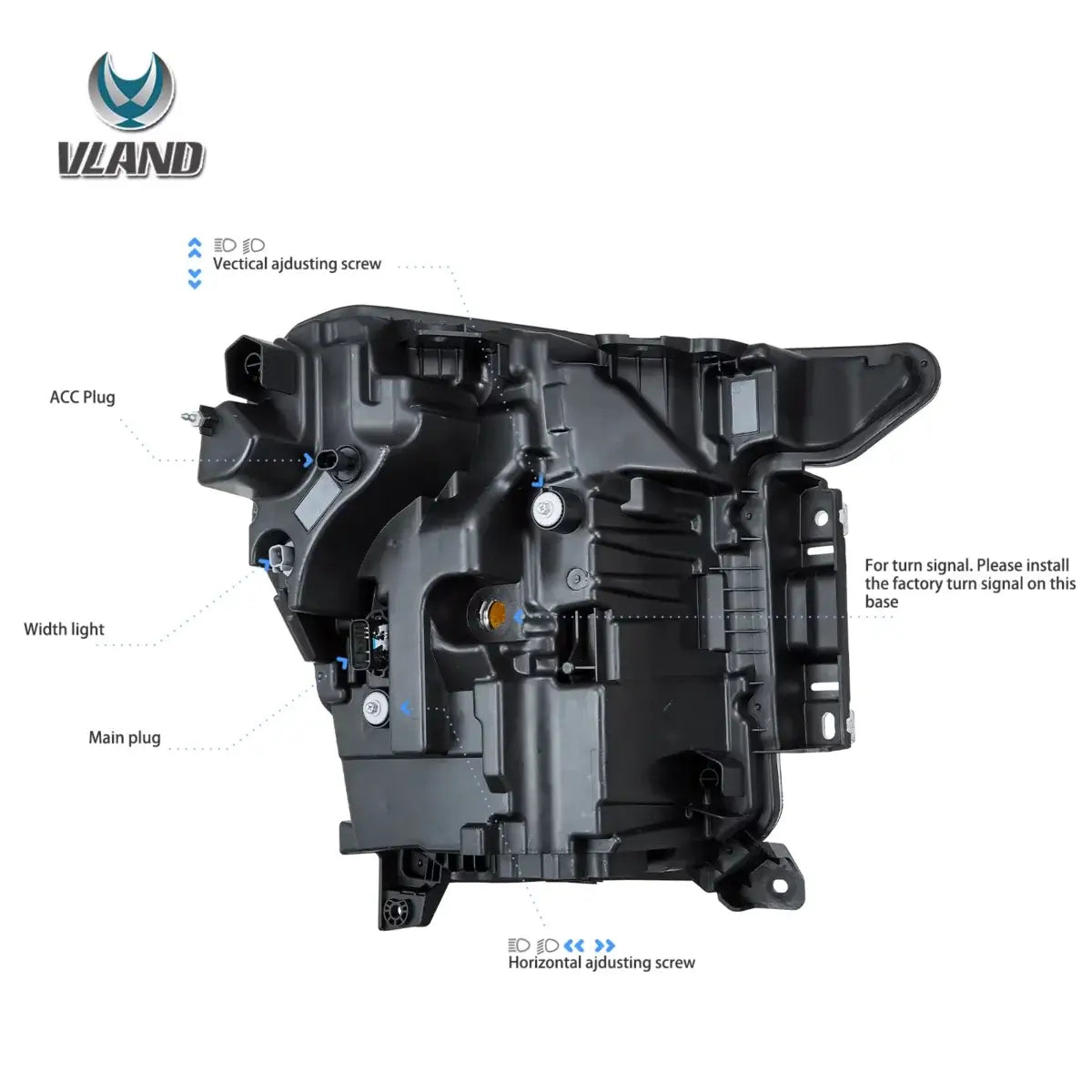 21-24 Ford F150 Vland 14th Gen Headlights With LED Matrix Projector