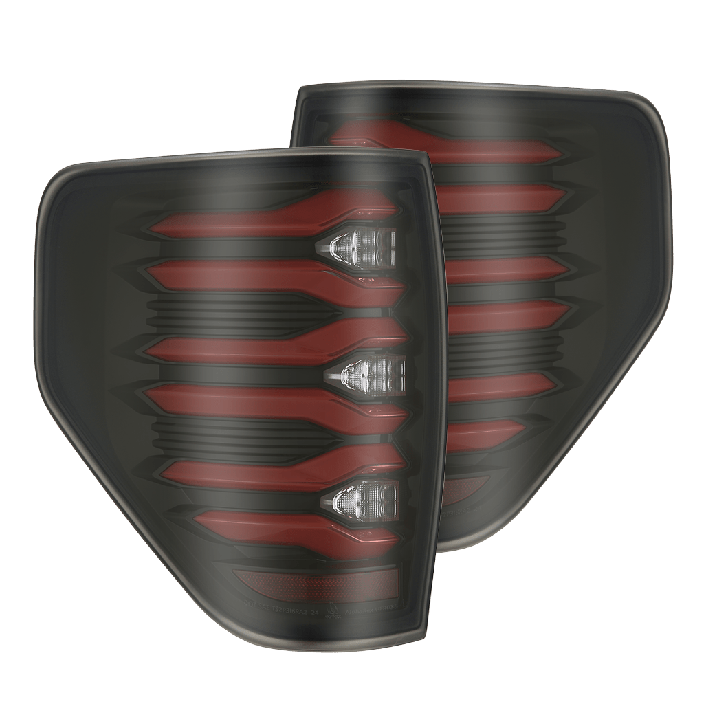 09-14 Ford F150 LUXX-Series LED Tail Lights Black-Red