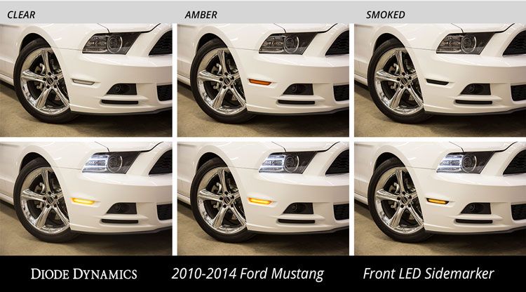 Mustang 2010 LED Sidemarkers Amber/Red Set Diode Dynamics