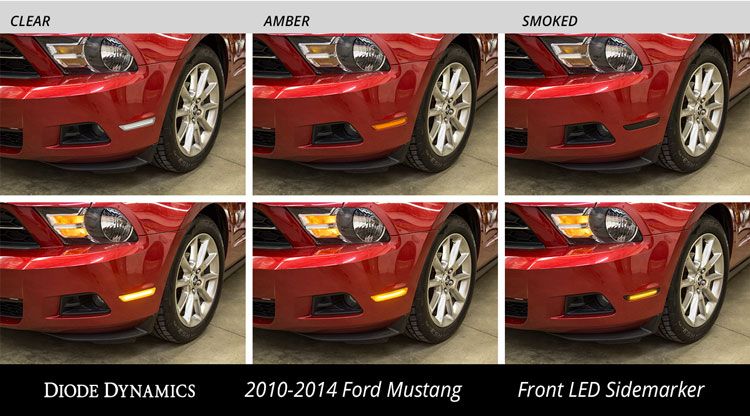 Mustang 2010 LED Sidemarkers Amber/Red Set Diode Dynamics