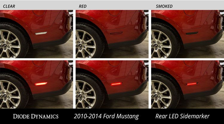 Mustang 2010 LED Sidemarkers Amber/Red Set Diode Dynamics