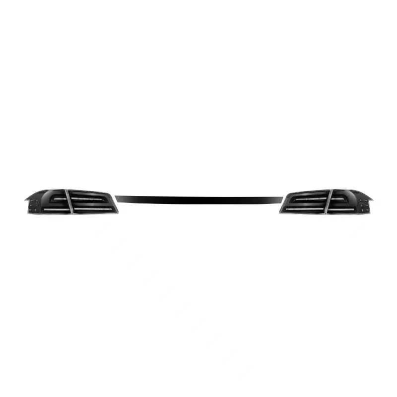12-21 Tesla Model S LUXX-Series LED Tail Lights Alpha-Black (With Black Trunk Center Piece Replacement)