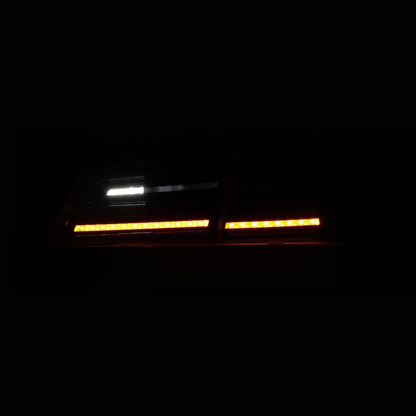 12-21 Tesla Model S LUXX-Series LED Tail Lights Alpha-Black (With Black Trunk Center Piece Replacement)