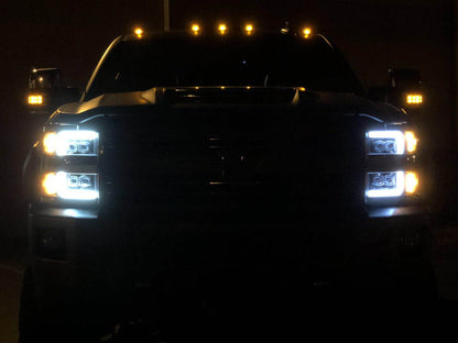 15-19 Chevrolet Silverado 2500HD/3500HD MK II NOVA-Series LED Projector Headlights Black