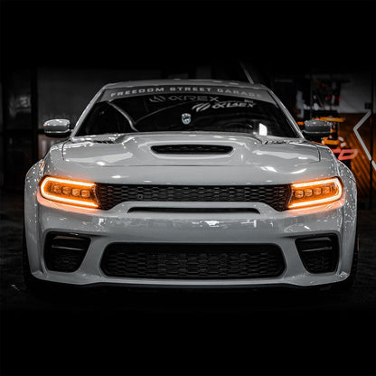 15-23 Dodge Charger NOVA-Series LED Projector Headlights Alpha-Black