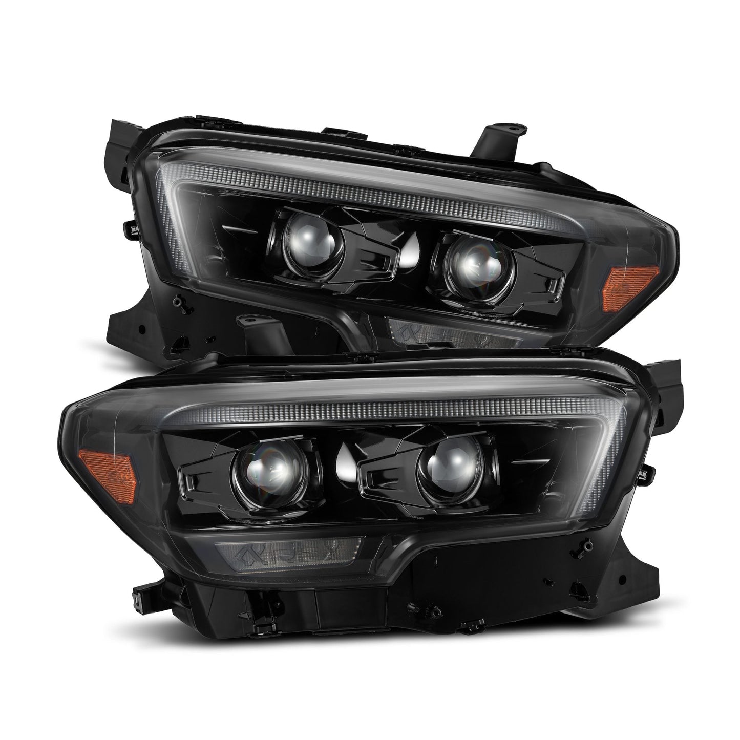 16-23 Toyota Tacoma MK II PRO-Series Halogen Projector Headlights Alpha-Black