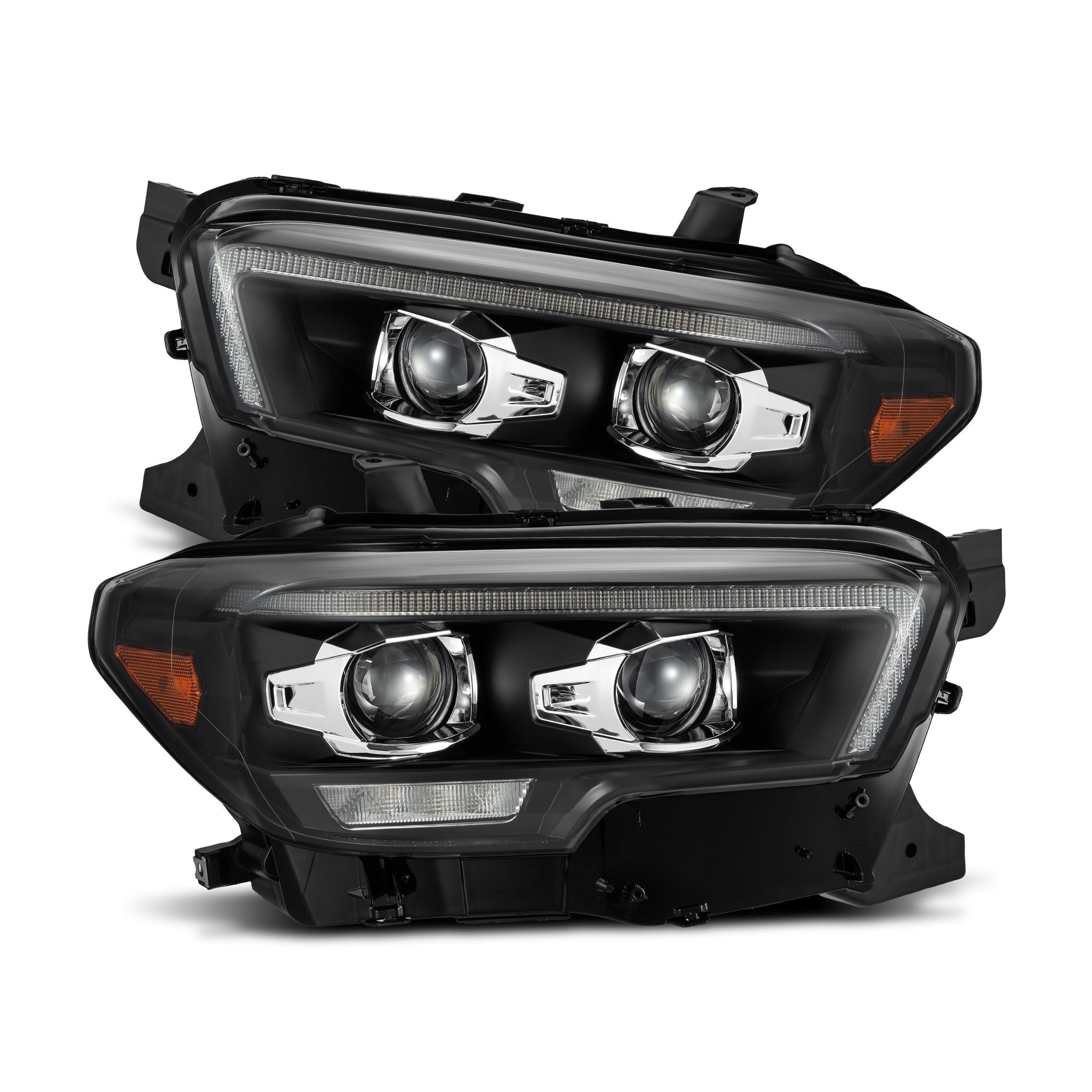 16-23 Toyota Tacoma MK II PRO-Series Halogen Projector Headlights Black