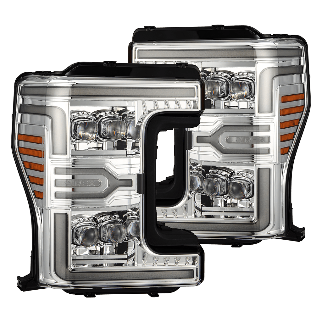 17-19 Ford Super Duty MKII NOVA-Series LED Projector Headlights Chrome