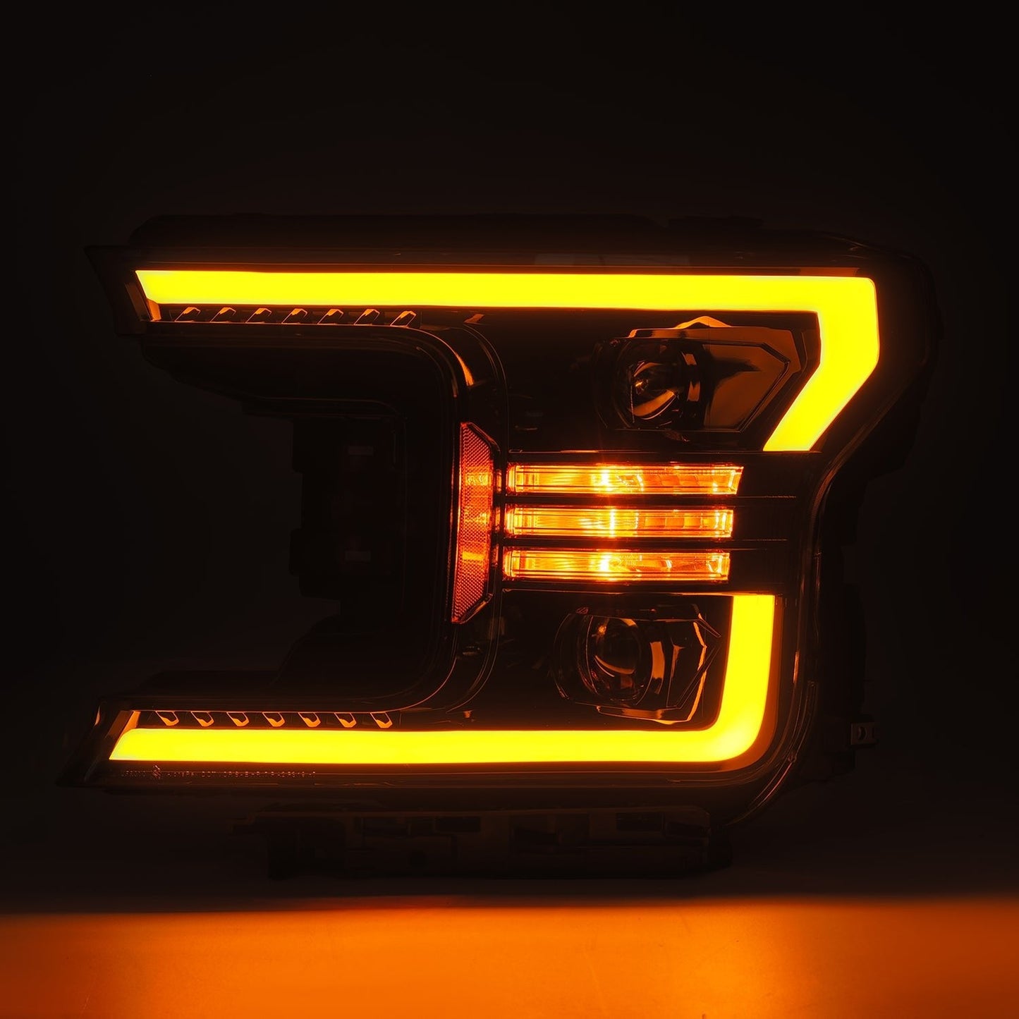 18-20 Ford F150 LUXX-Series LED Projector Headlights Jet Black