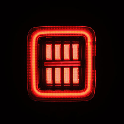 18-25 Jeep Wrangler JL NOVA-Series Prismatic LED Tail Lights Alpha-Black
