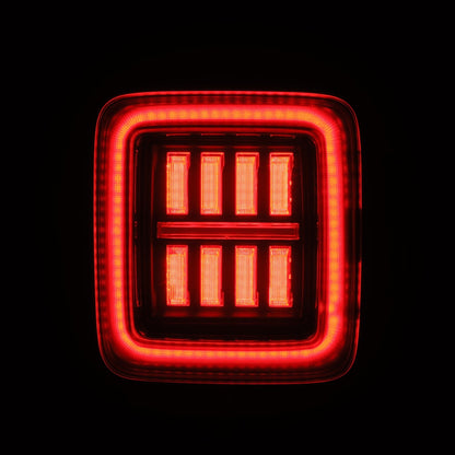 18-25 Jeep Wrangler JL NOVA-Series Prismatic LED Tail Lights Black-Red
