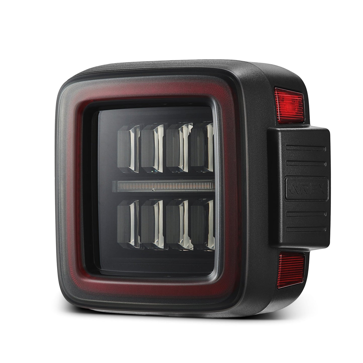 18-25 Jeep Wrangler JL NOVA-Series Prismatic LED Tail Lights Black-Red