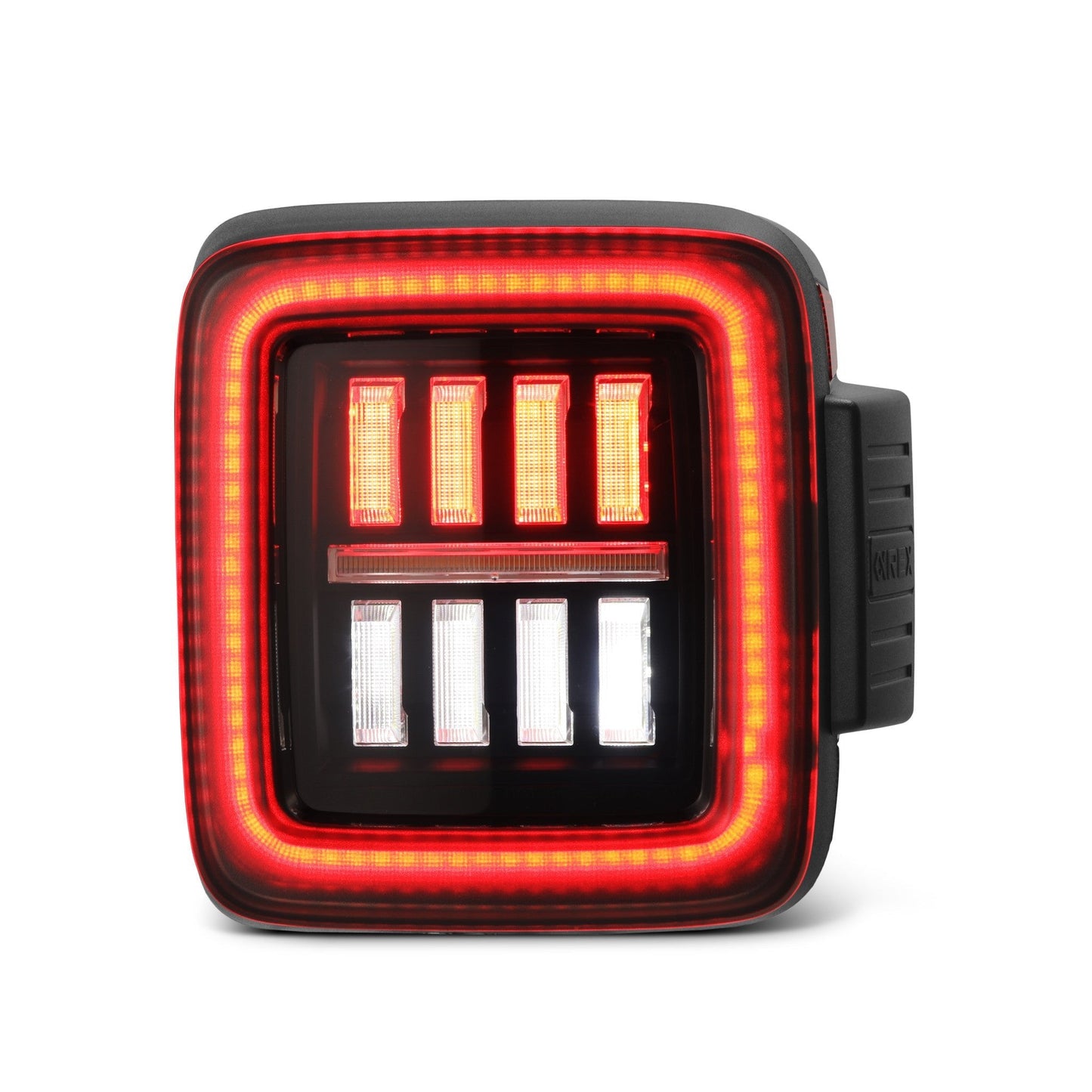 18-25 Jeep Wrangler JL NOVA-Series Prismatic LED Tail Lights Black-Red