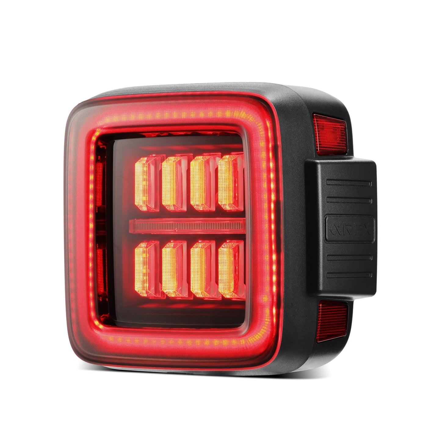 18-25 Jeep Wrangler JL NOVA-Series Prismatic LED Tail Lights Black-Red