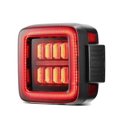 18-25 Jeep Wrangler JL NOVA-Series Prismatic LED Tail Lights Black-Red