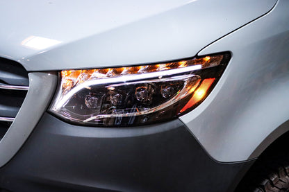 19-25 Mercedes-Benz Sprinter NOVA-Series LED Projector Headlights Black