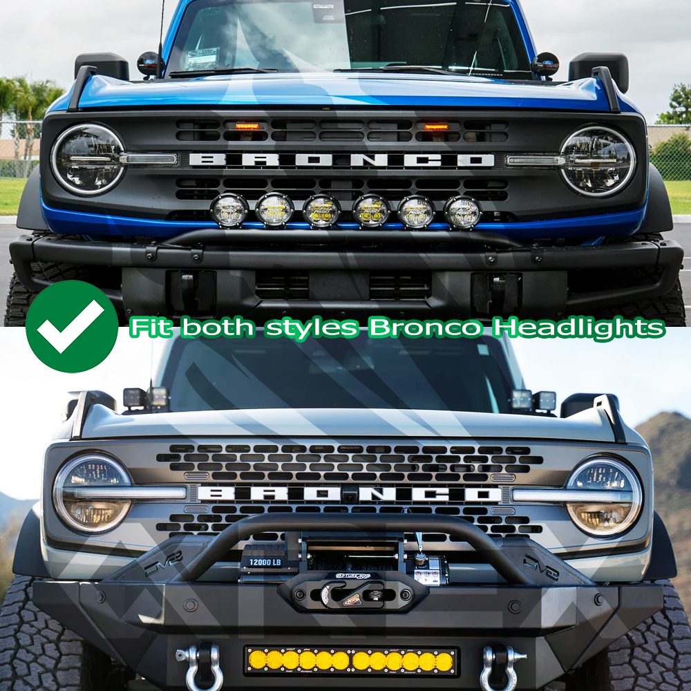 21-25 Ford Bronco / 22-25 Bronco Raptor NOVA-Series LED Projector Headlights Black