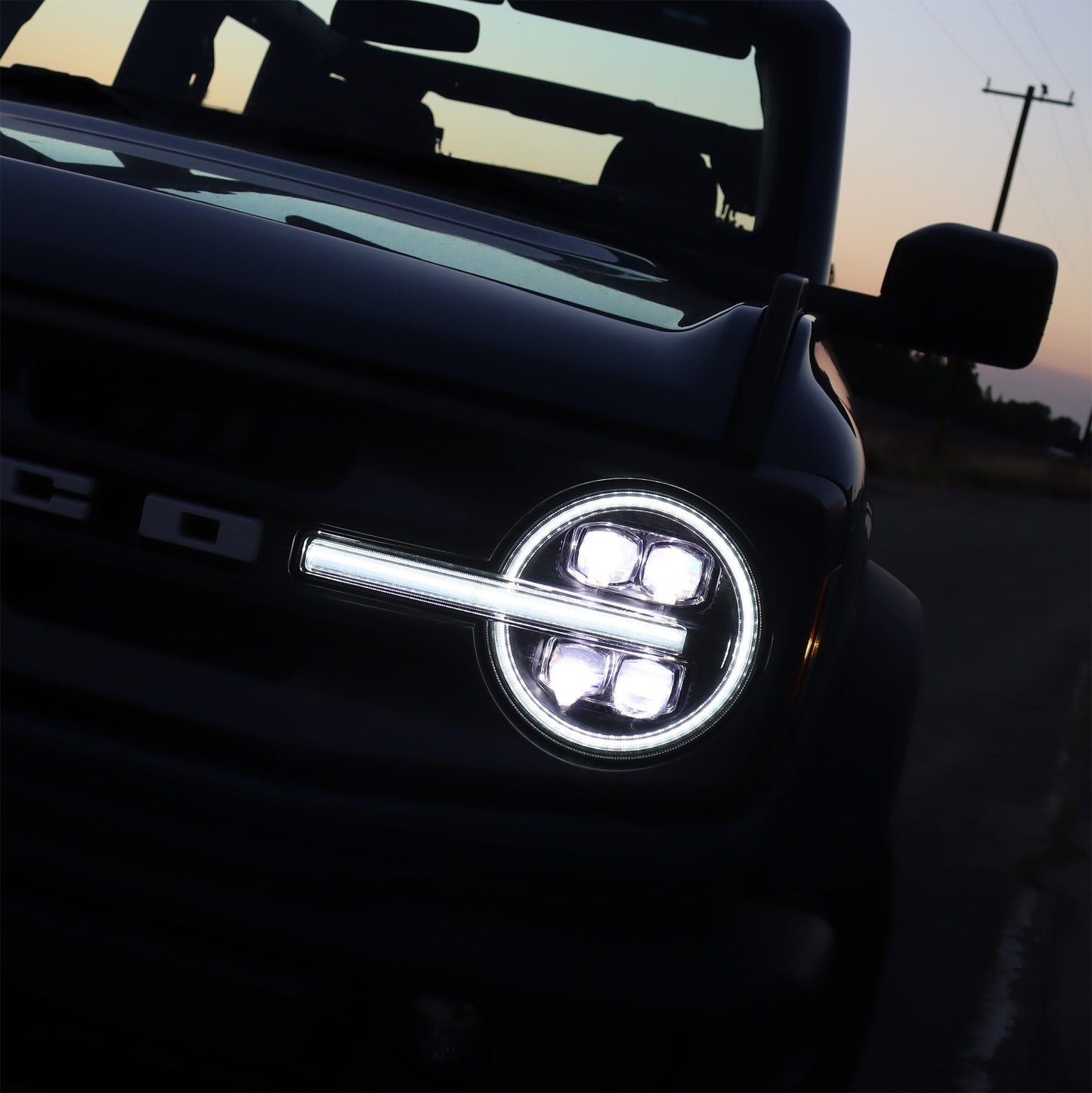 21-25 Ford Bronco / 22-25 Bronco Raptor NOVA-Series LED Projector Headlights Black