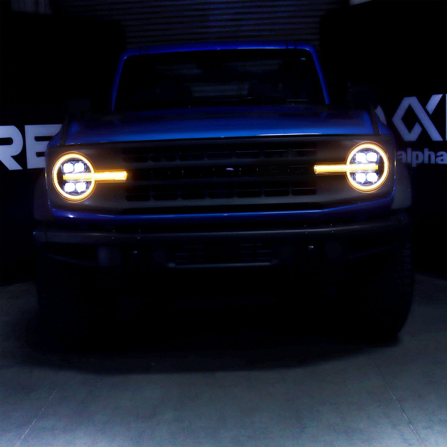 21-25 Ford Bronco /22-25 Ford Bronco Raptor NOVA-Series LED Projector Headlights Alpha-black