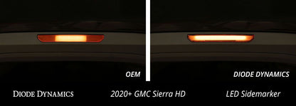 LED Sidemarkers for 20-21 Sierra 2500/3500 HD Clear Set Diode Dynamics