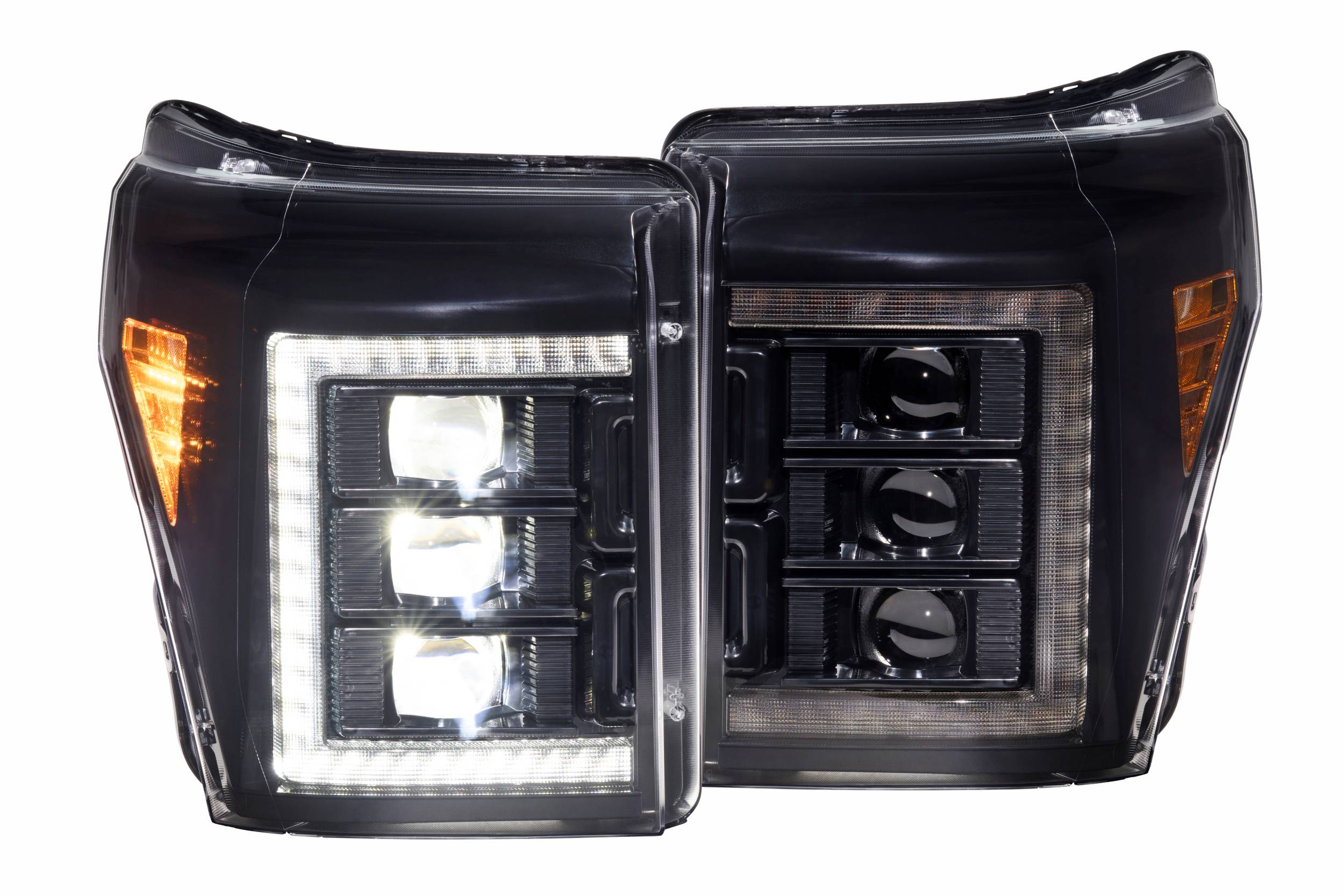 XB LED Headlights: Ford Super Duty (11-16) (Pair / White DRL)