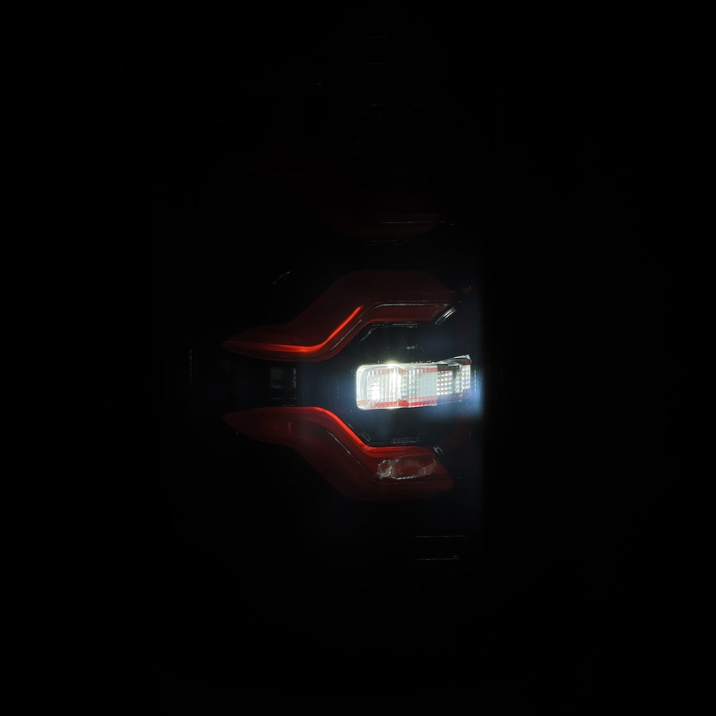 87-96 Ford F-Series/Bronco LUXX-Series LED Tail Lights Black Red