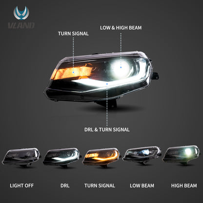 16-18 Chevy Camaro/ 16-24 ZL1 Bi LED headlights