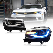 14-15 Chevrolet Camaro Vland RGB Dual Beam Projector Headlights Black