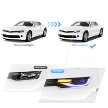 14-15 Chevrolet Camaro Vland RGB Dual Beam Projector Headlights Black