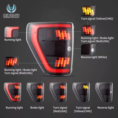 2021-2023 Ford F150 Vland Tail Lights With Full LED