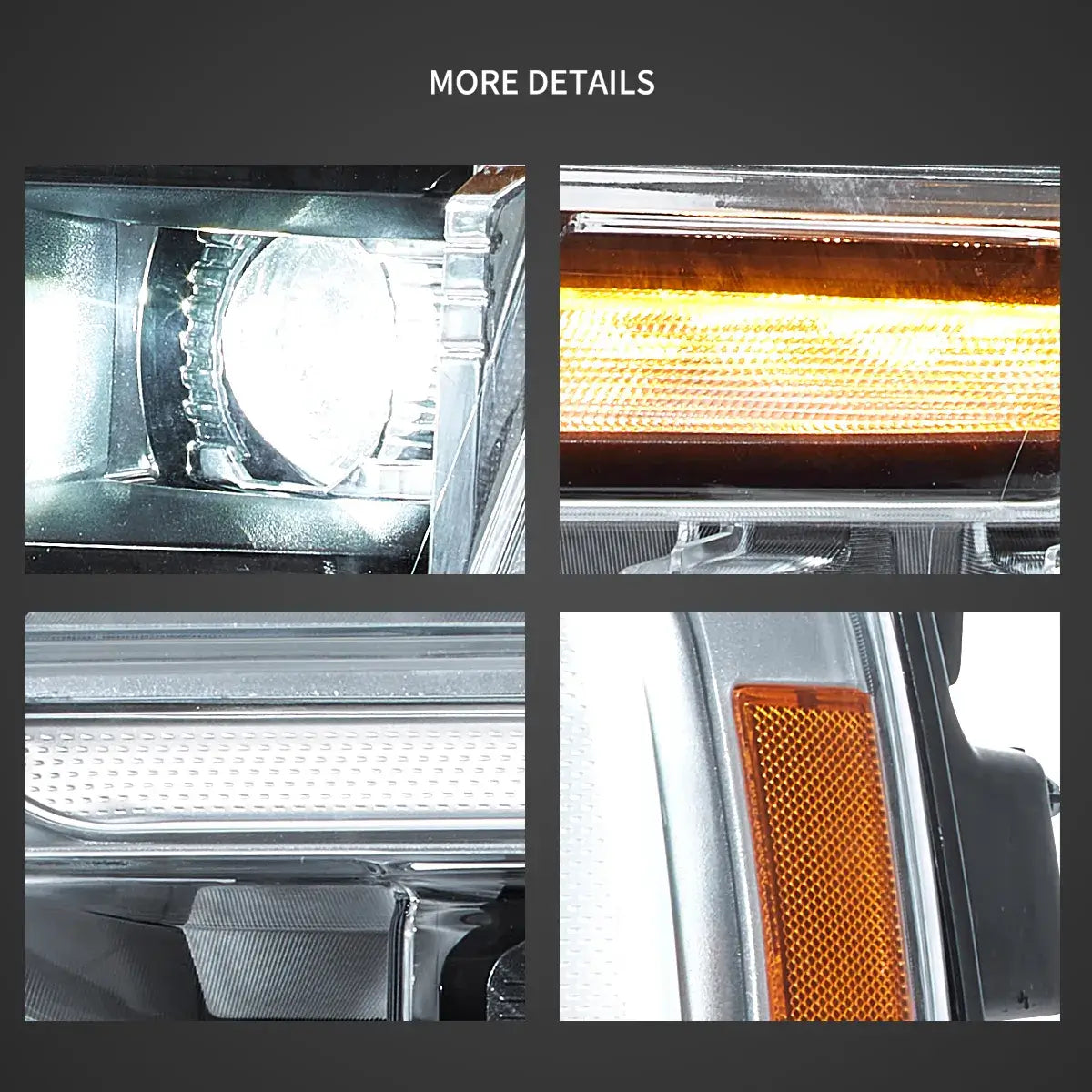 21-24 Ford F150 Vland 14th Gen Headlights With LED Matrix Projector