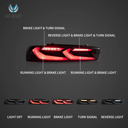 2014-2015 Chevrolet Camaro Vland C8 LED Tail Lights