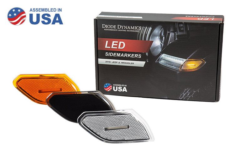 Sidemarkers for 2018-2021 Jeep JL Wrangler/Gladiator, Amber (set)