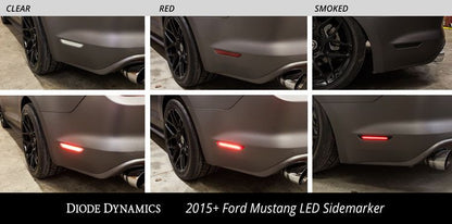LED Sidemarkers for 2015-2021 Ford Mustang, Red (set)