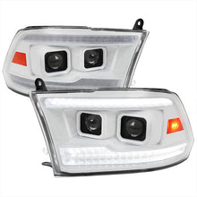 2009-2018 Dodge RAM 1500/2019-2021 RAM Classic/2010-2018 RAM 2500/3500 RGBW Sequential Projector Headlights (White Housing/Clear Lens)