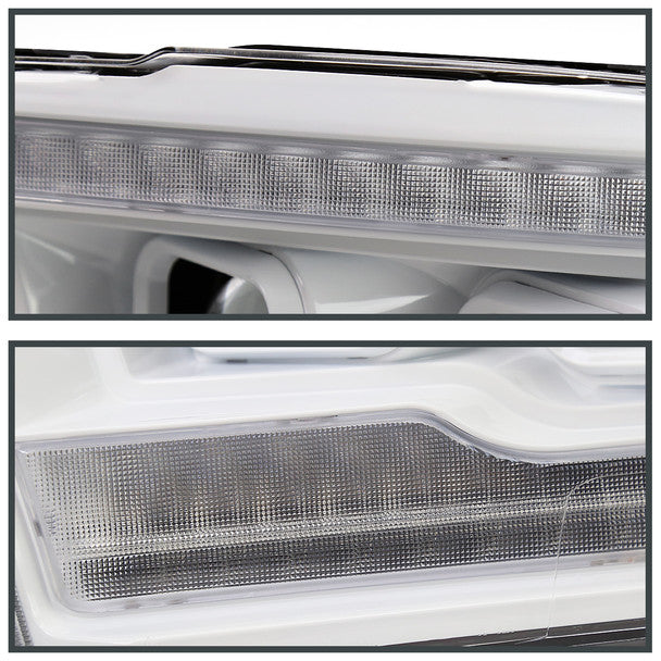2009-2018 Dodge RAM 1500/2019-2021 RAM Classic/2010-2018 RAM 2500/3500 RGBW Sequential Projector Headlights (White Housing/Clear Lens)