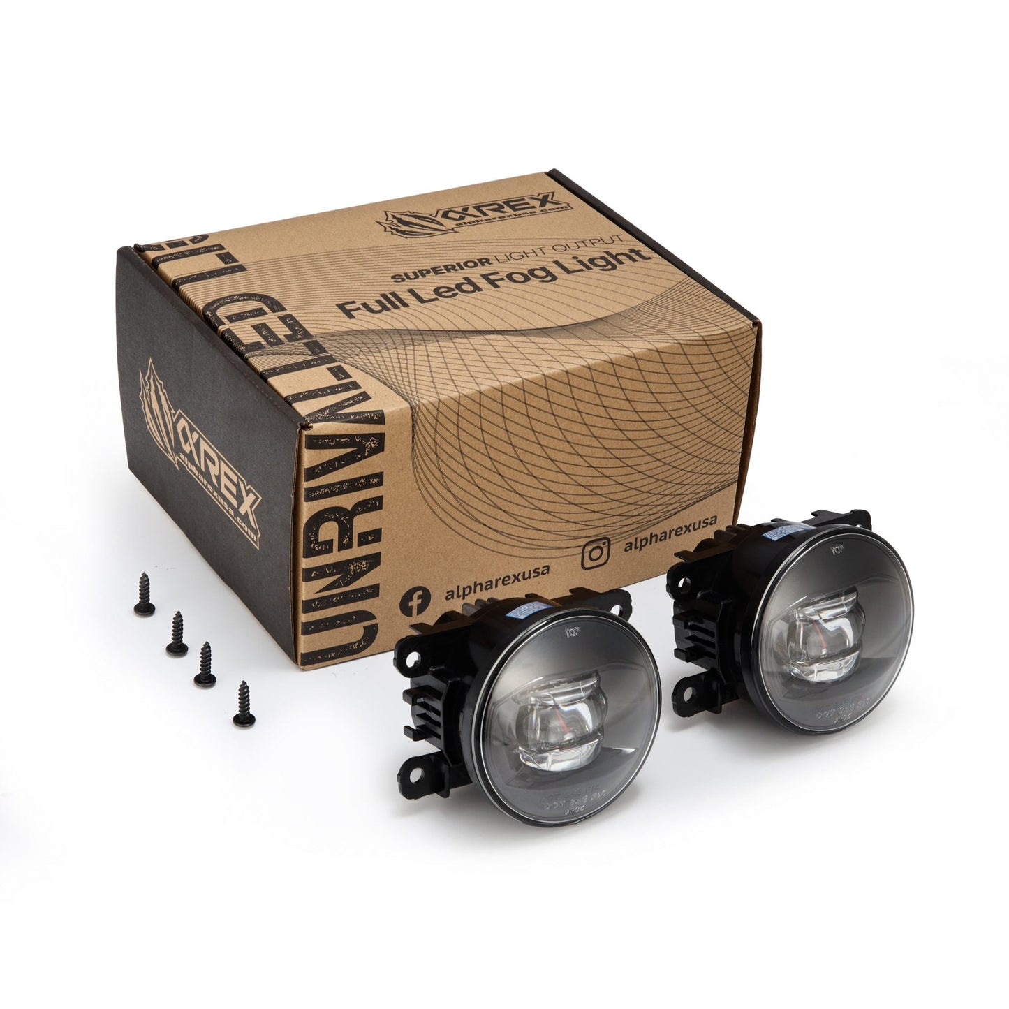 Universal Acura/Ford/Honda/Jaguar/Lincoln/Mitsubishi/Nissan/Subaru DoubleTap Dual Color LED Projector Fog Lights